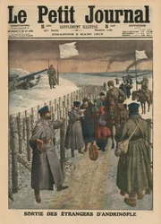 Extranjeros saliendo de Andrinople, ilustración de portada de 